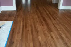 Chilean Cherry Hardwood Floors Refinished to a Satin Finish