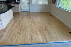 Maple Hardwood Refinishing with Neutral Stain in Sandy