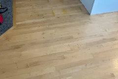 Scratched and Stained Maple Floors Getting a Fresh Start 2